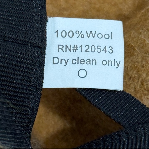 Wool Bucket Fedora Hat Stripe Detailed Wired Short Brim OSFM - Picture 3 of 8